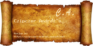 Czipczer András névjegykártya